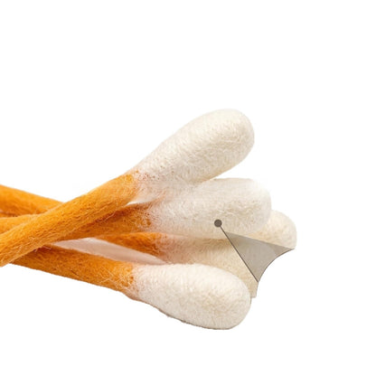 6 Pack Giant Cotton Swab Shaped Felt Cat Chew Toys
