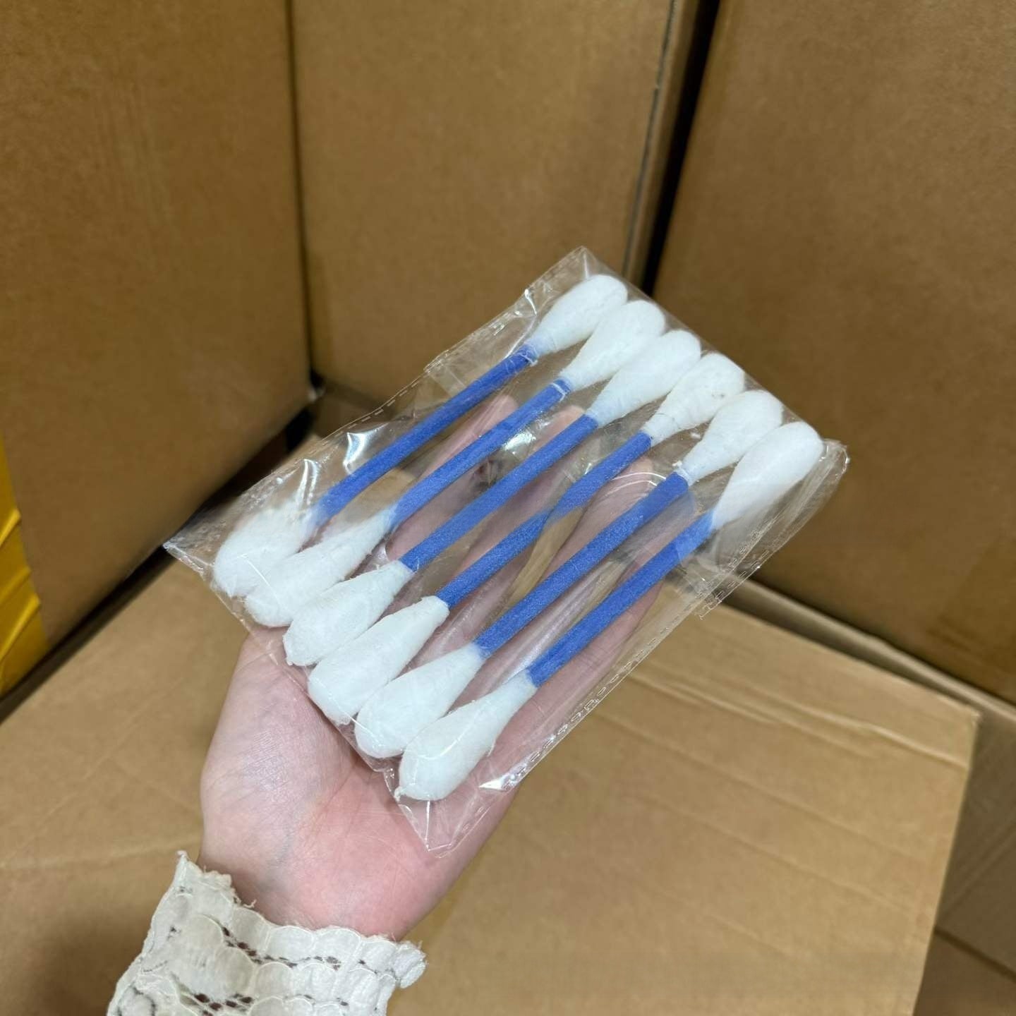 6 Pack Giant Cotton Swab Shaped Felt Cat Chew Toys